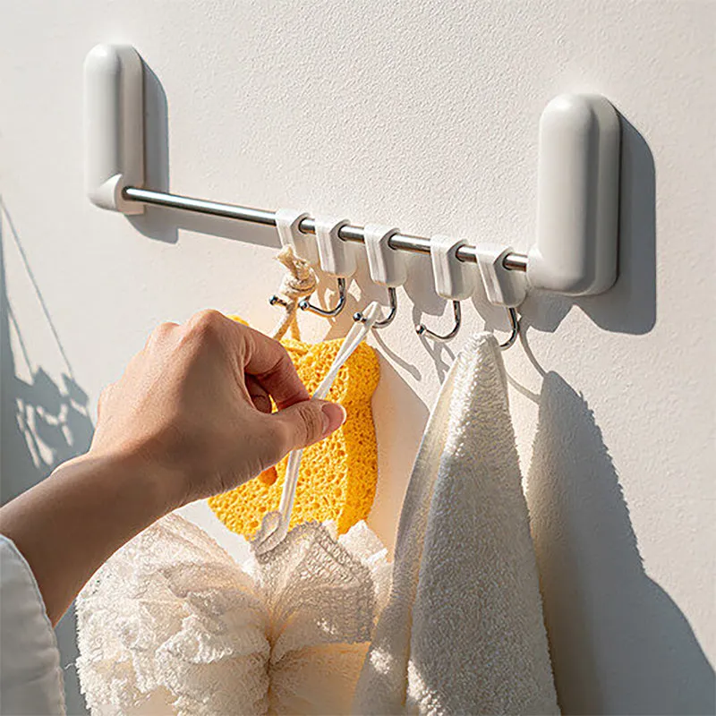 [BLANC] 부착 5P 걸이 Nail-free Hooks Hanger | Utensil Organizer Glue Stick