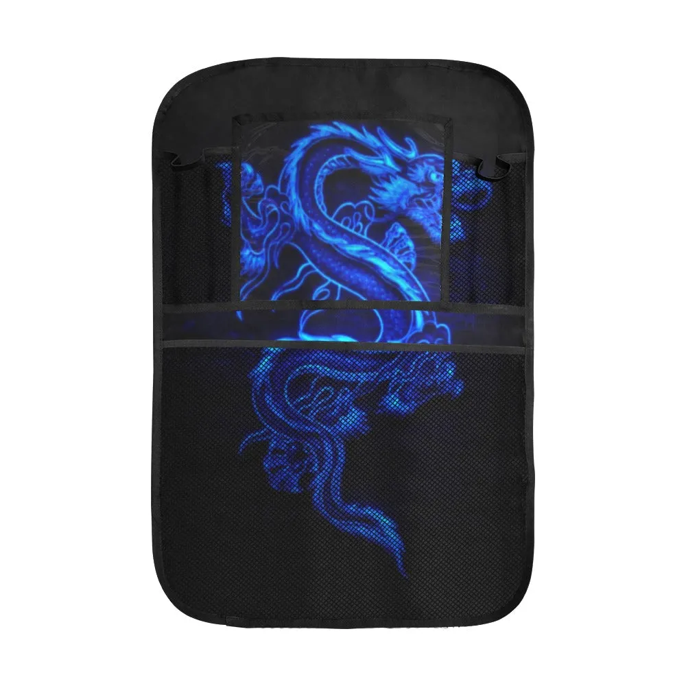 Blue Fire Dragon Car Seat Back Organizer (2-Pack)