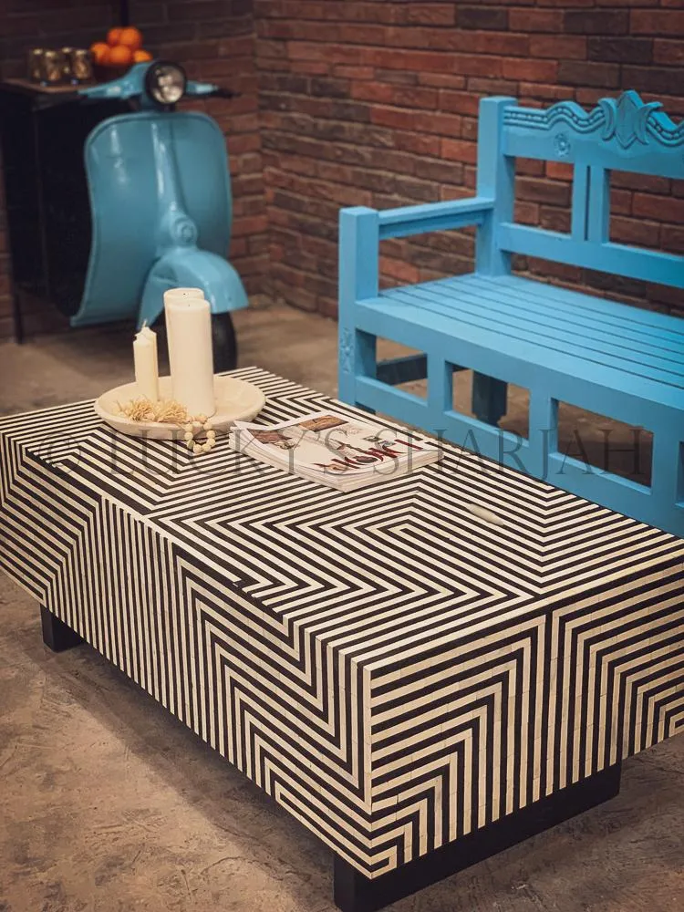 Bright Blue carevd bench