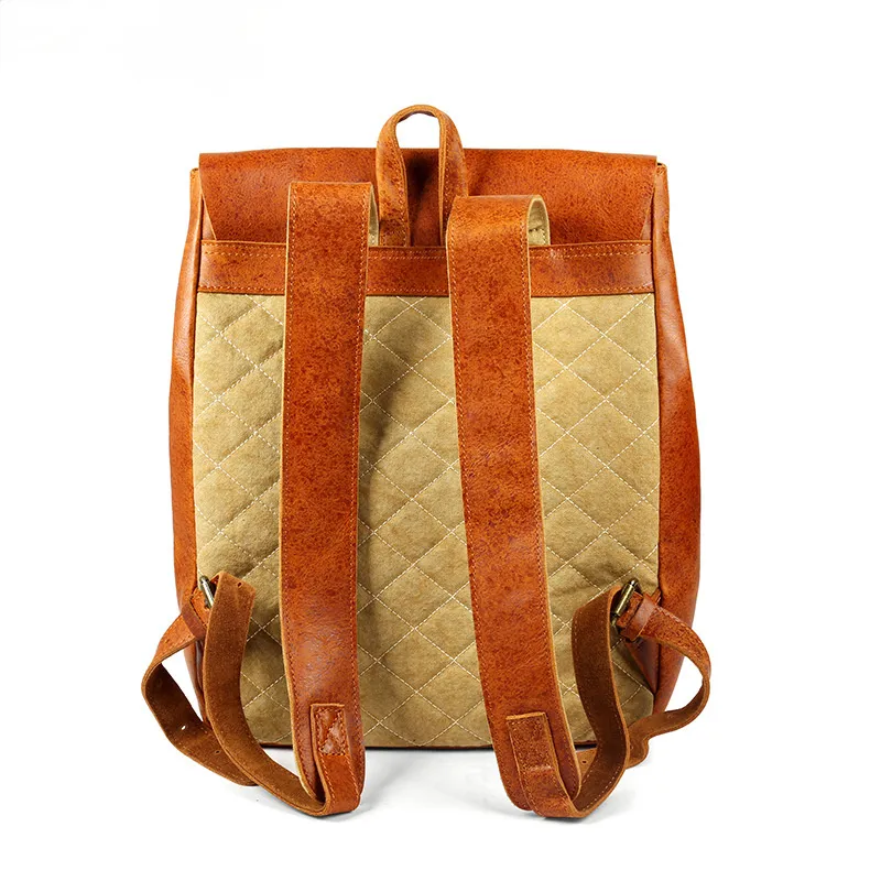 Brown Handmade Leather Retro Backpack P8175