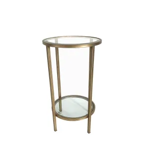 Cafe Lighting & Living Cocktail Glass Petite Side Table - Antique Gold