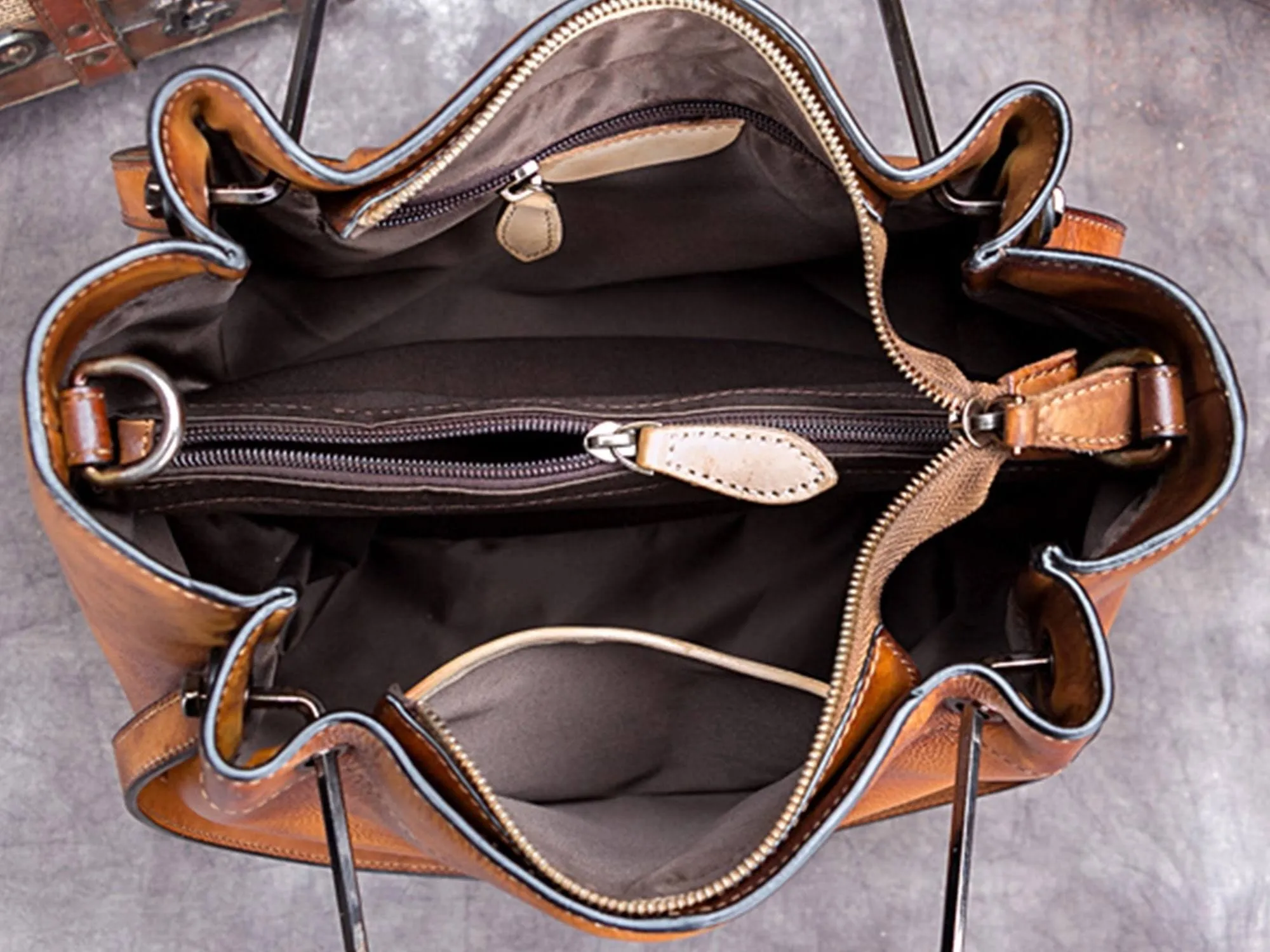 Casual Women Bucket Bag Leather Tote Bag Handbags Shoulder Bag for Women