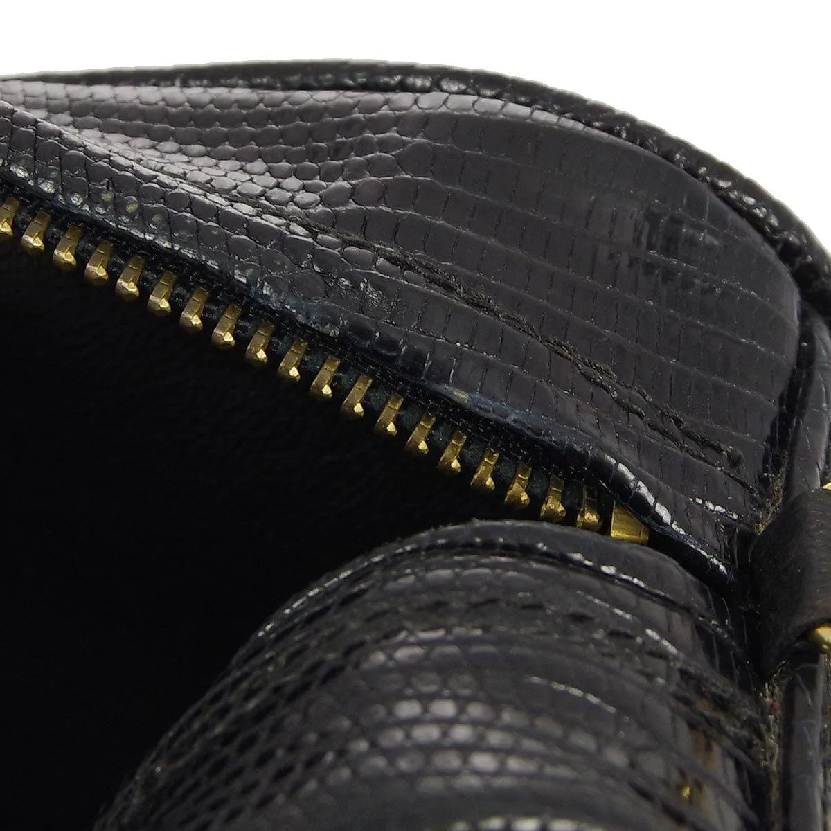 Chanel * 1986-1988 Black Lizard Mini Camera Bag