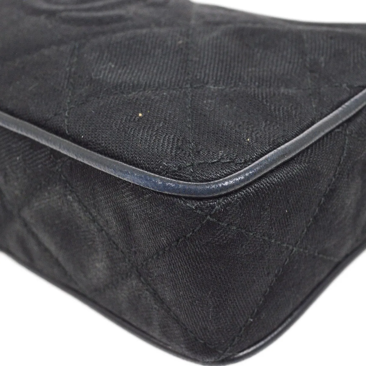 CHANEL 1991-1994 Black Canvas Camera Bag Mini AK36801c