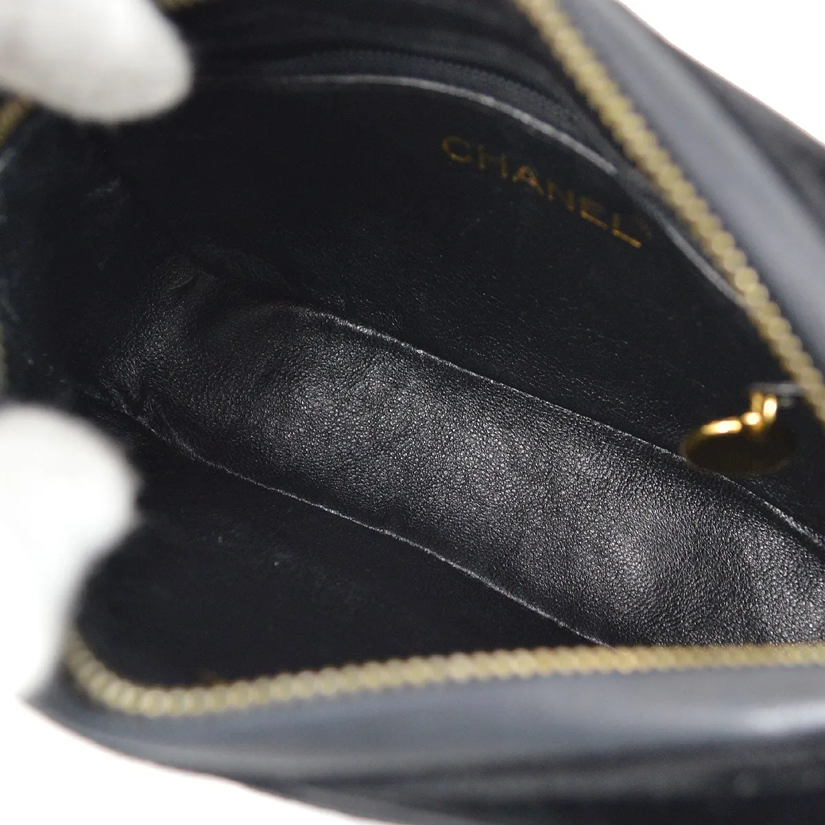 CHANEL 1991-1994 Black Velvet Camera Bag Mini 22006