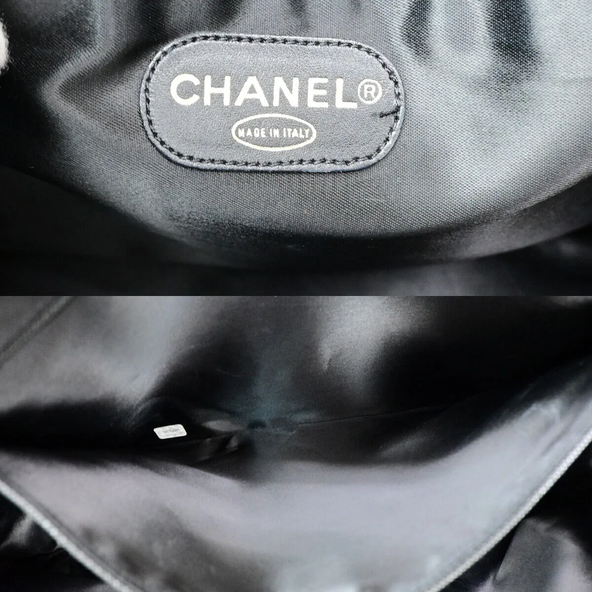 Chanel Cc Logo Chain Shoulder Bag Caviar