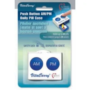 CHC: Push Button Pill Organizer AM/PM