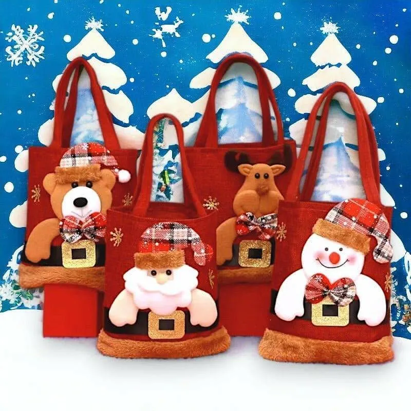 Christmas Felt Gift Bag, Candy Bag, Christmas Tote Bags