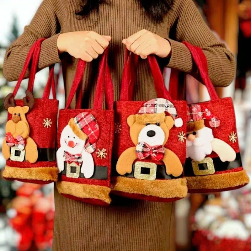 Christmas Felt Gift Bag, Candy Bag, Christmas Tote Bags