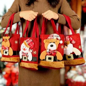 Christmas Felt Gift Bag, Candy Bag, Christmas Tote Bags