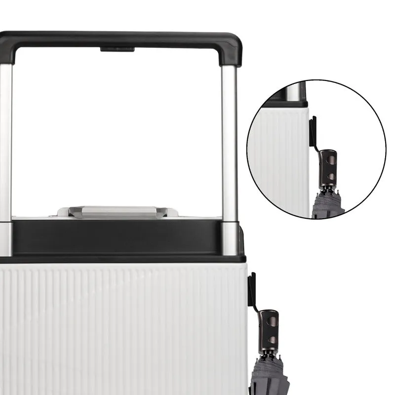 Clownfish Aeroglide Series Trolley Bags for Travel | Suitcase for Travel | Cabin Trolley Bags Luggage Bags | Polycarbonate | 41 litres | Metallic White