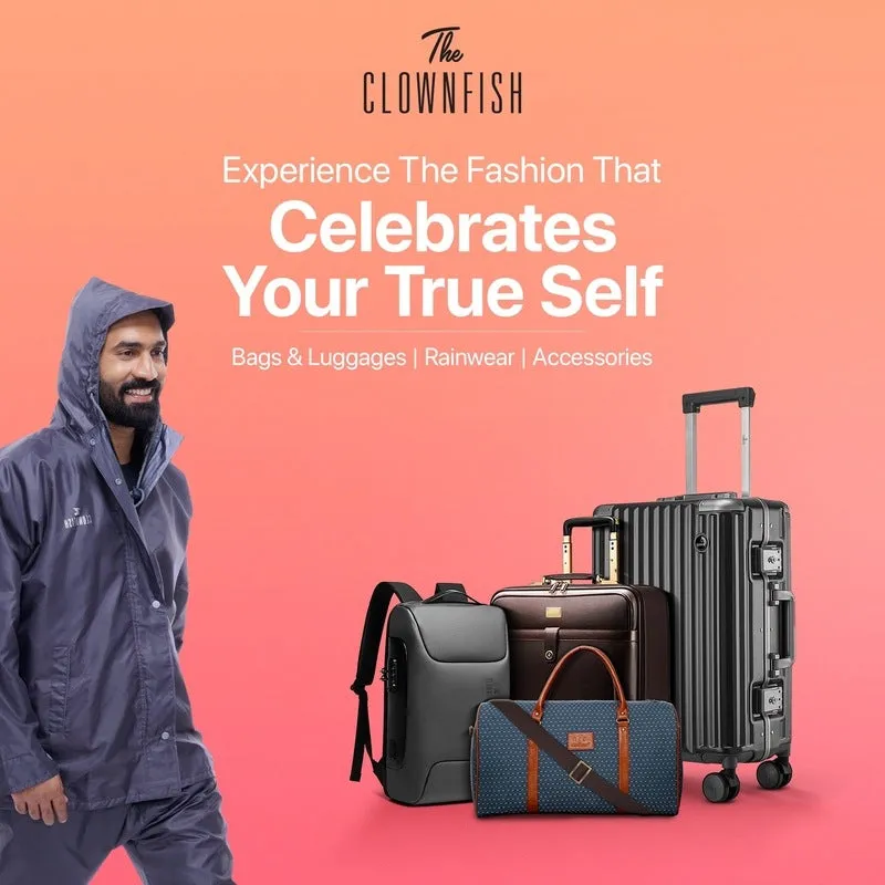 Clownfish Aeroglide Series Trolley Bags for Travel | Suitcase for Travel | Cabin Trolley Bags Luggage Bags | Polycarbonate | 41 litres | Metallic White