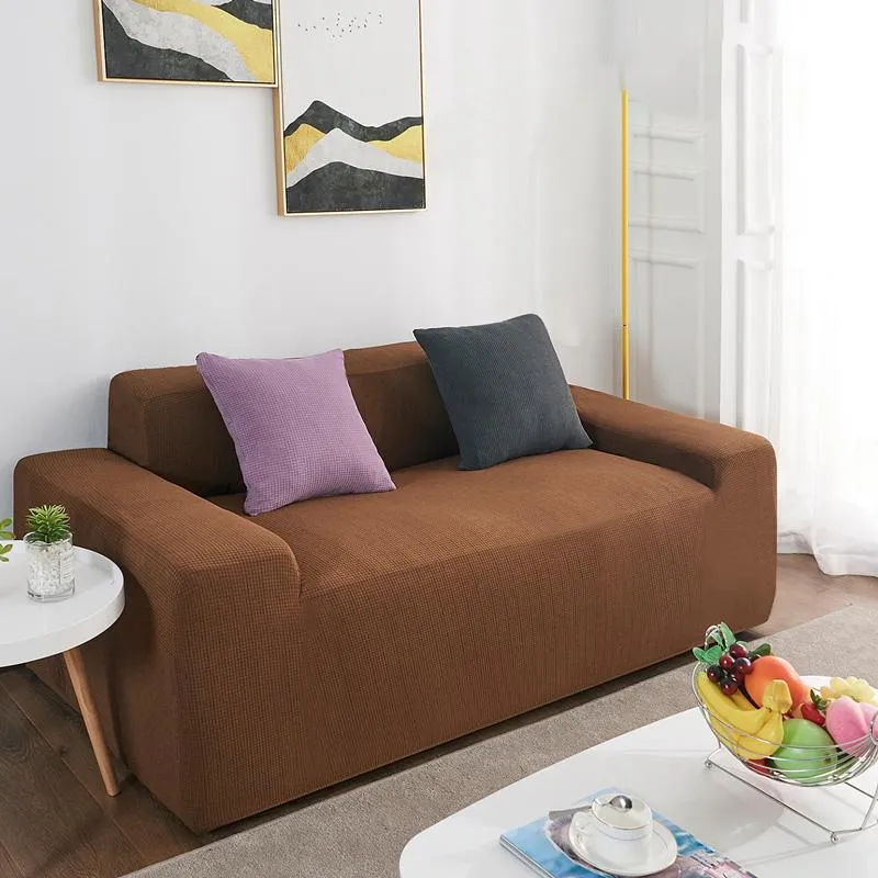 Coffee - ONE PIECE - 100% Waterproof and Ultra Resistant Stretch Cushion cover 18" X 18" (45 CM X 45 CM)