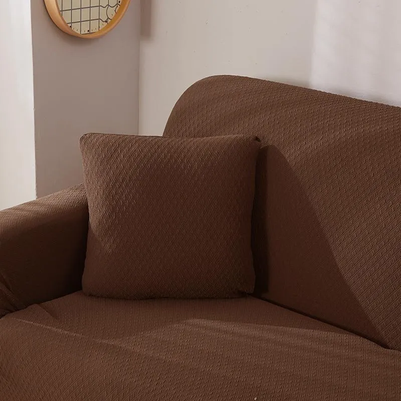 Coffee - ONE PIECE - 100% Waterproof and Ultra Resistant Stretch Cushion cover 18" X 18" (45 CM X 45 CM)