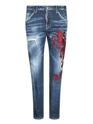 Cool Girl Jeans with Red Details