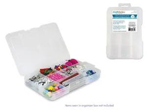 Craft/Bead Storage: 7"x4.75"x0.9" Organizer Box w/Lid