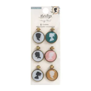 Crate Paper - Maggie Holmes Heritage Collection - Portrait Charm Embellishments