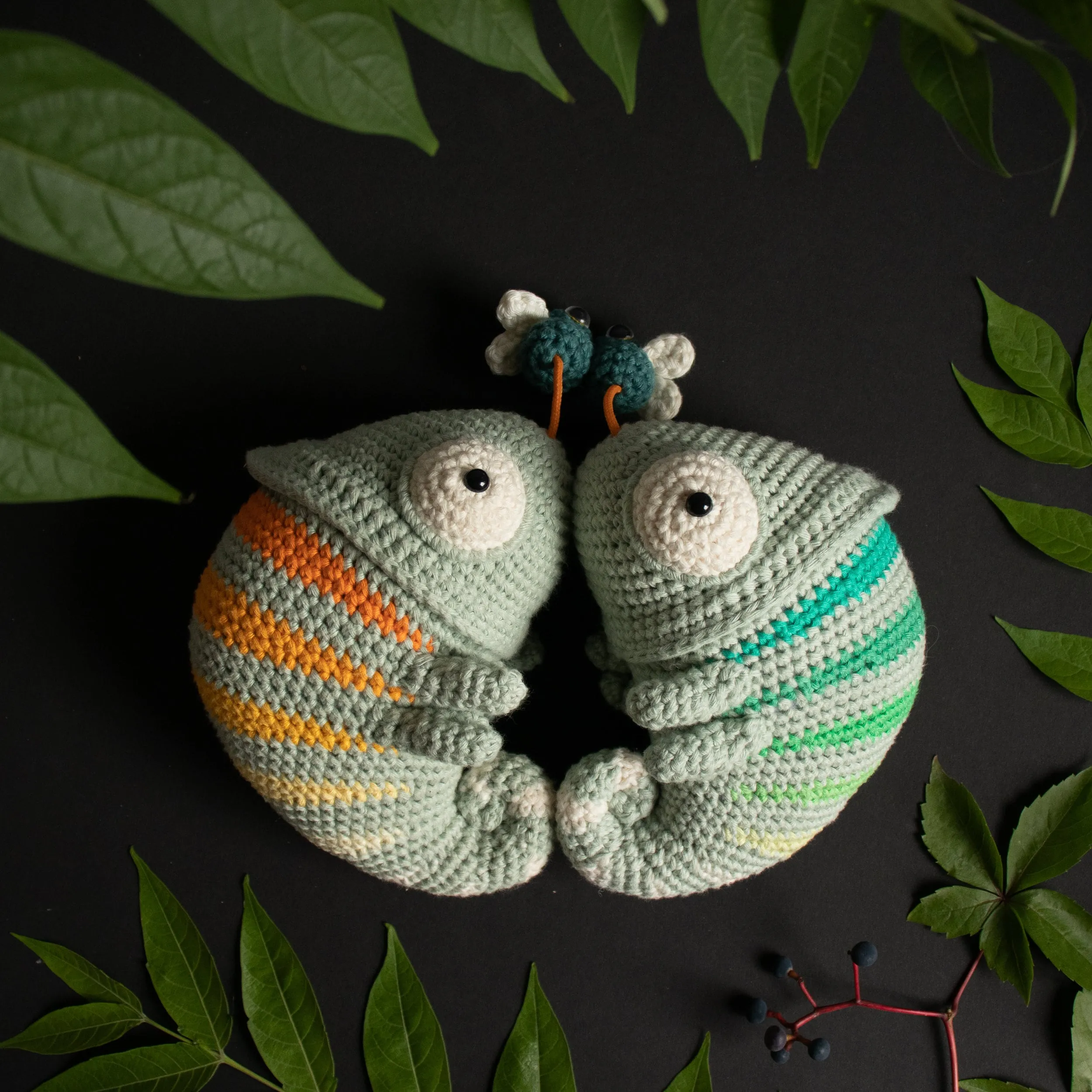 Crochet Kit . Chameleon Conrad . Musical Toy