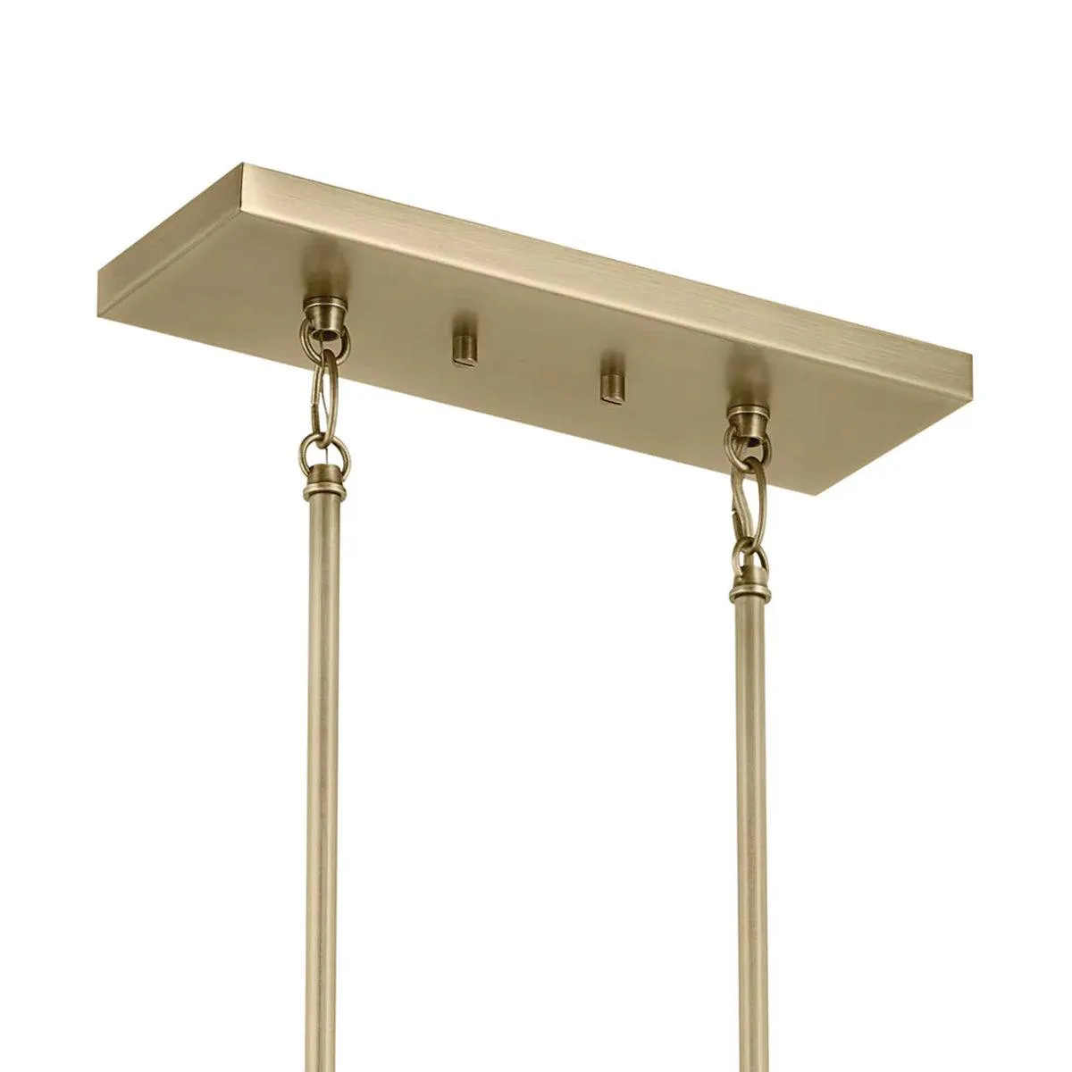 Crosby 42" 5-Light Linear Chandelier with Clear Glass, Natural Brass Finish