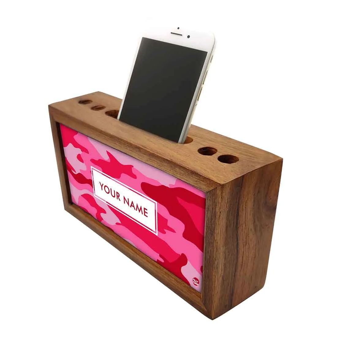 Custom Wooden desk drawer organizer - Pink Camo