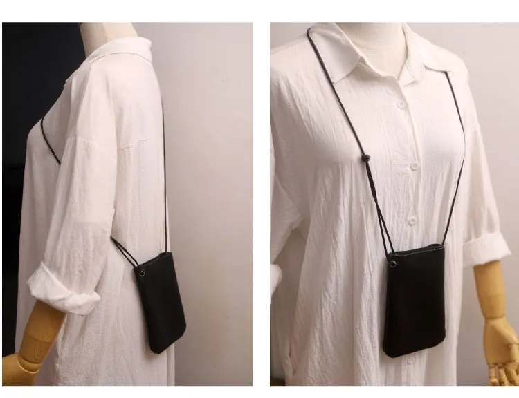 Cute LEATHER Side Bag Pouches Phone WOMEN SHOULDER BAG Slim Phone Crossbody Pouch FOR WOMEN
