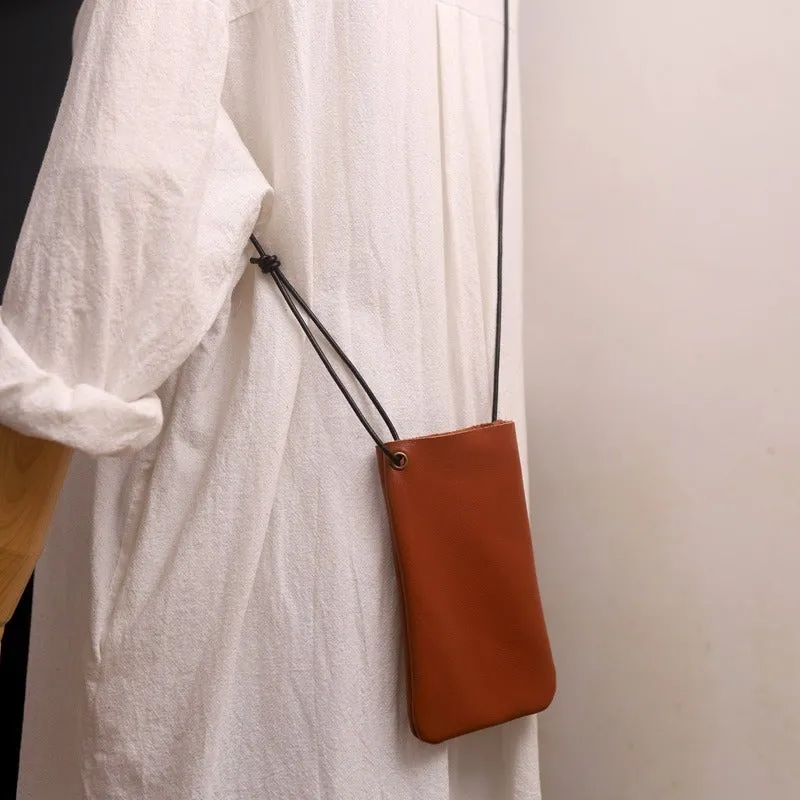 Cute LEATHER Side Bag Pouches Phone WOMEN SHOULDER BAG Slim Phone Crossbody Pouch FOR WOMEN