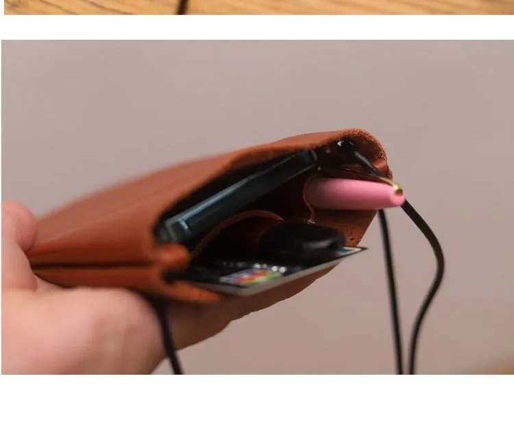 Cute LEATHER Side Bag Pouches Phone WOMEN SHOULDER BAG Slim Phone Crossbody Pouch FOR WOMEN