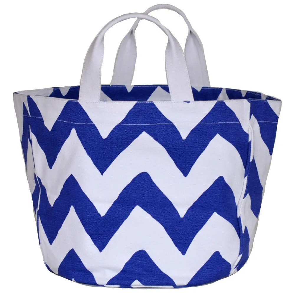 Dana Gibson Navy Bargello Bucket Tote