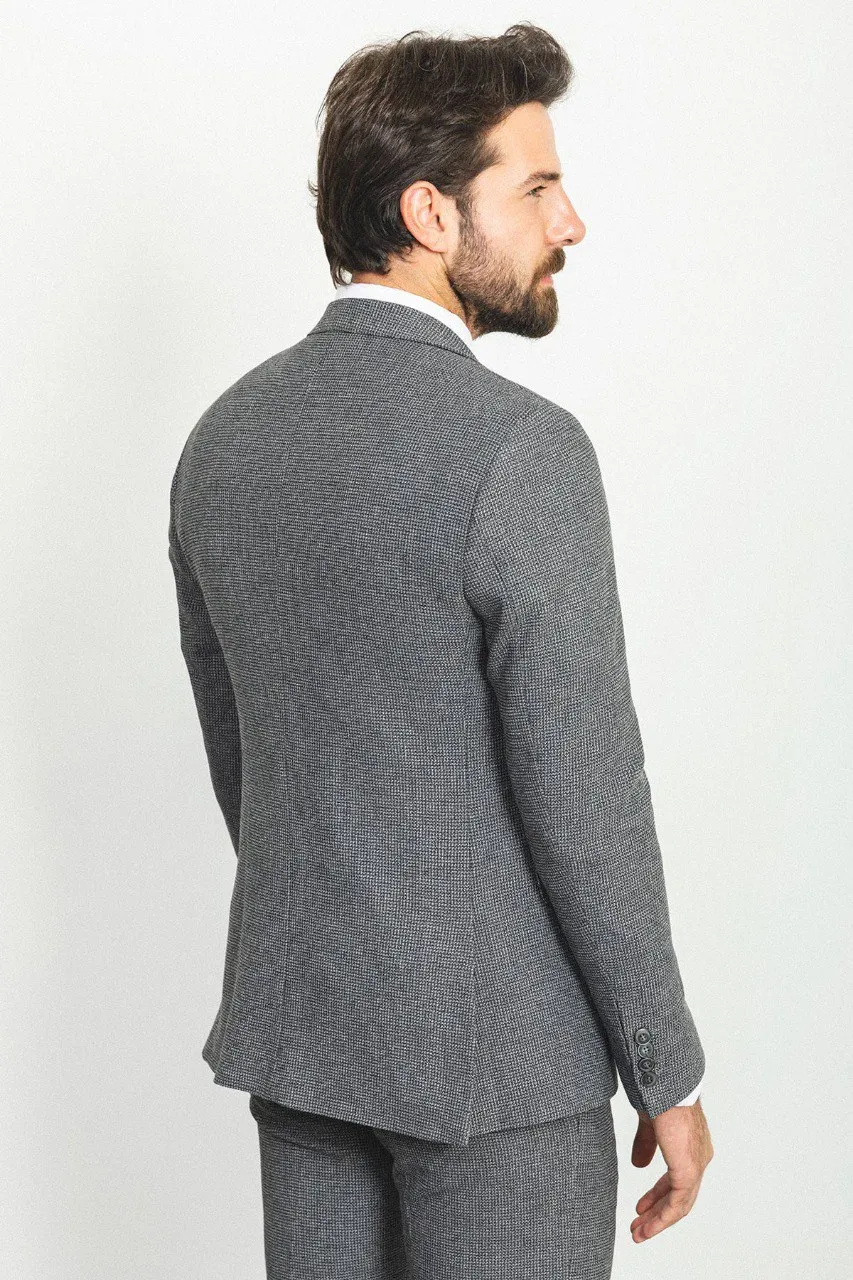 Dark Gray Slim Fit Notch Lapel 3 Piece Men&#039;s Suit | GentWith