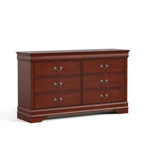 Devi Traditional Solid Wood 6-Drawer Dresser