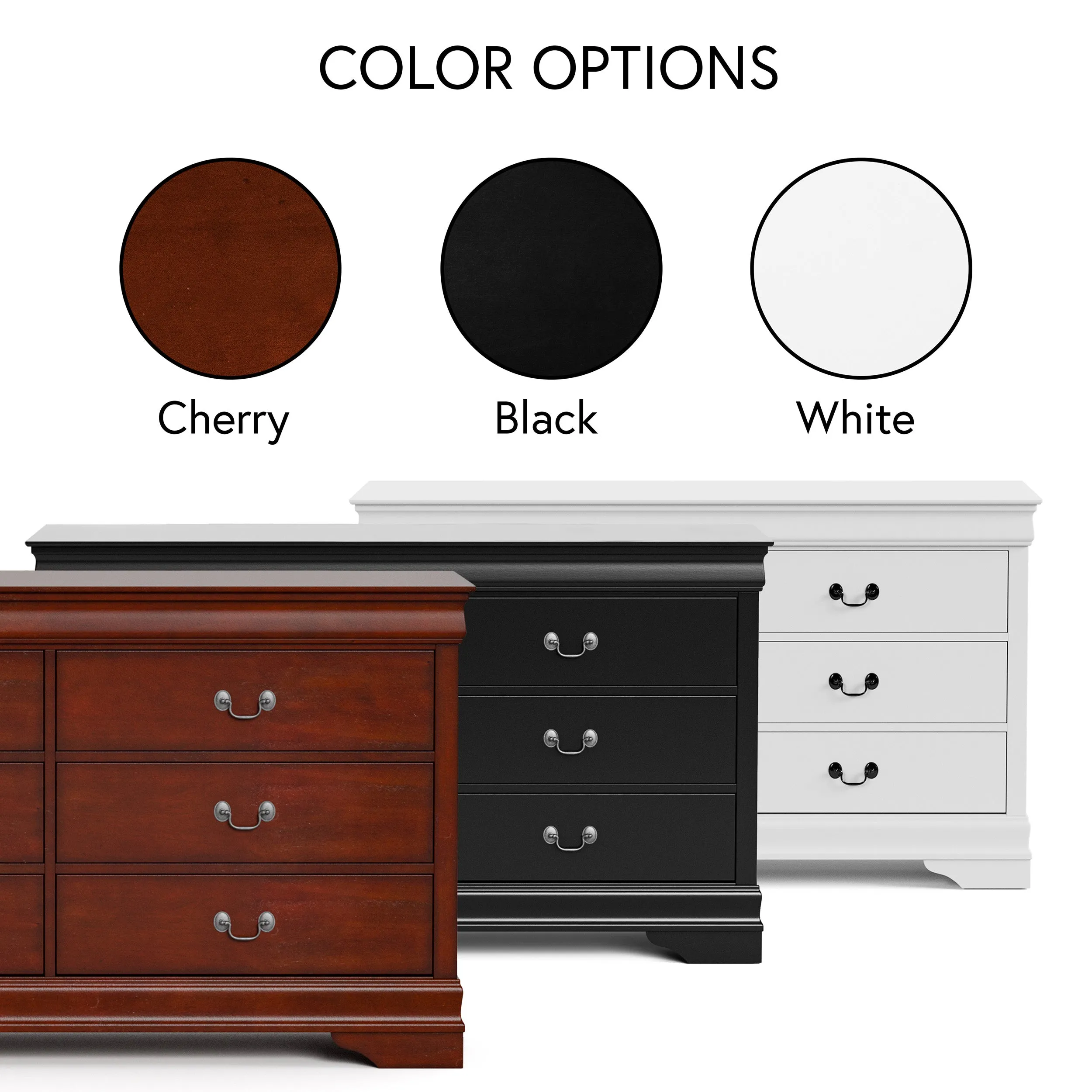 Devi Traditional Solid Wood 6-Drawer Dresser