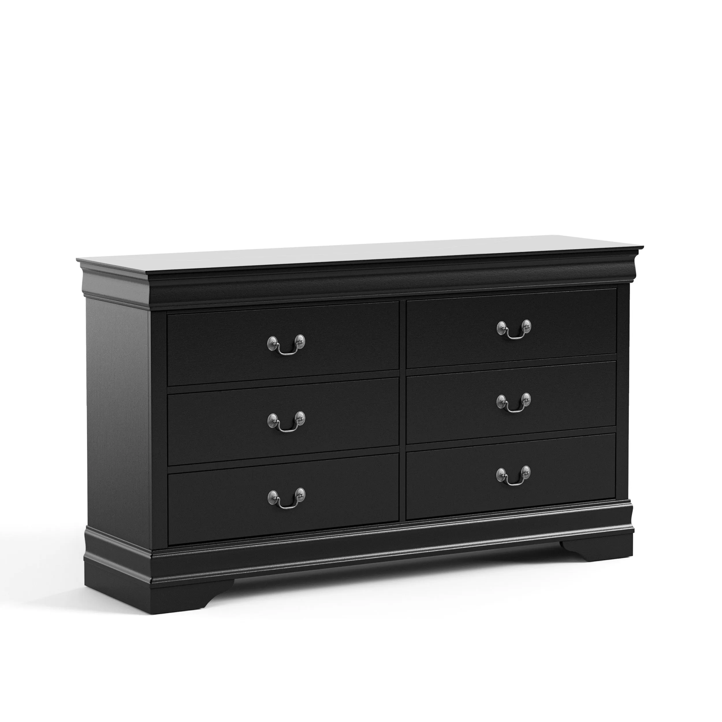 Devi Traditional Solid Wood 6-Drawer Dresser