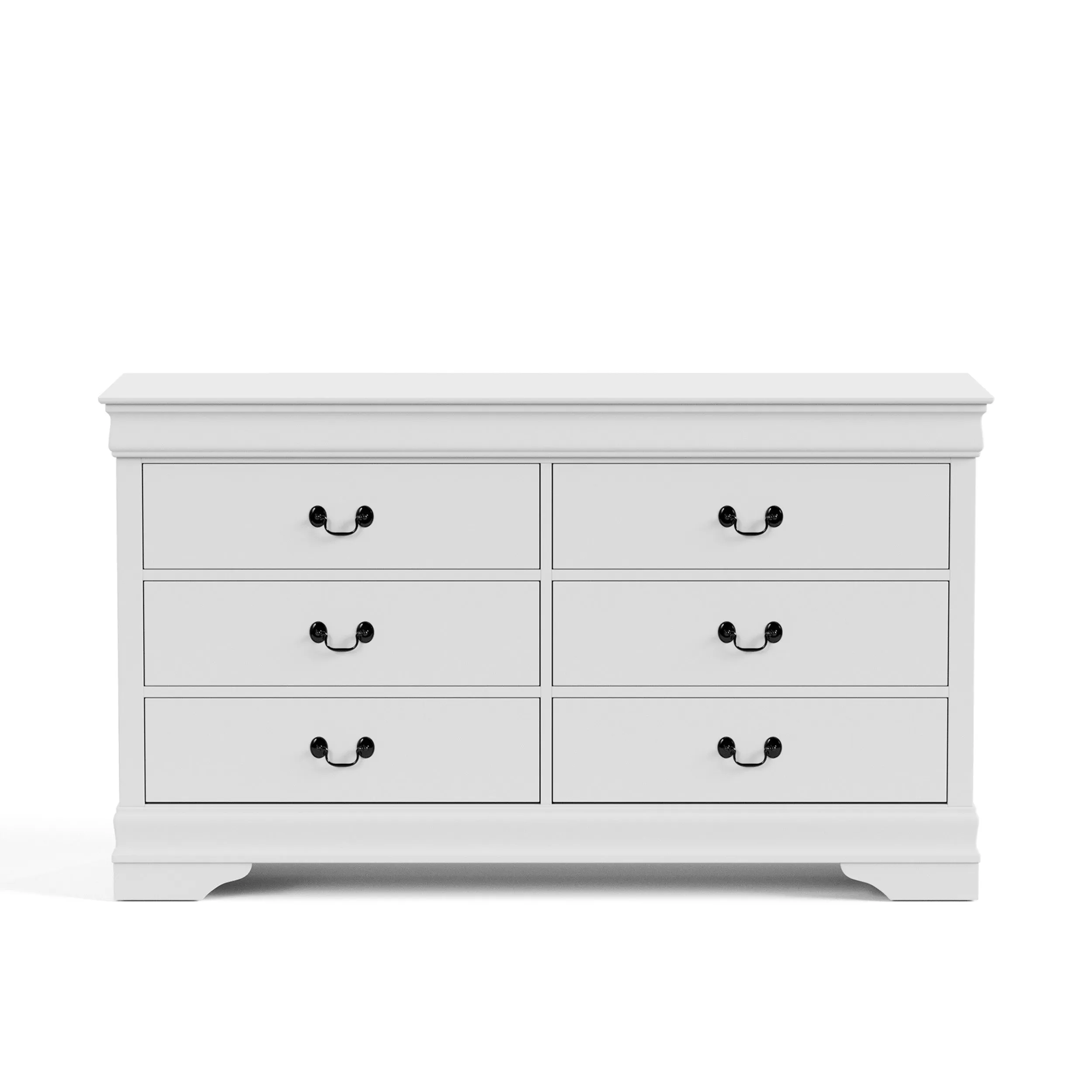 Devi Traditional Solid Wood 6-Drawer Dresser