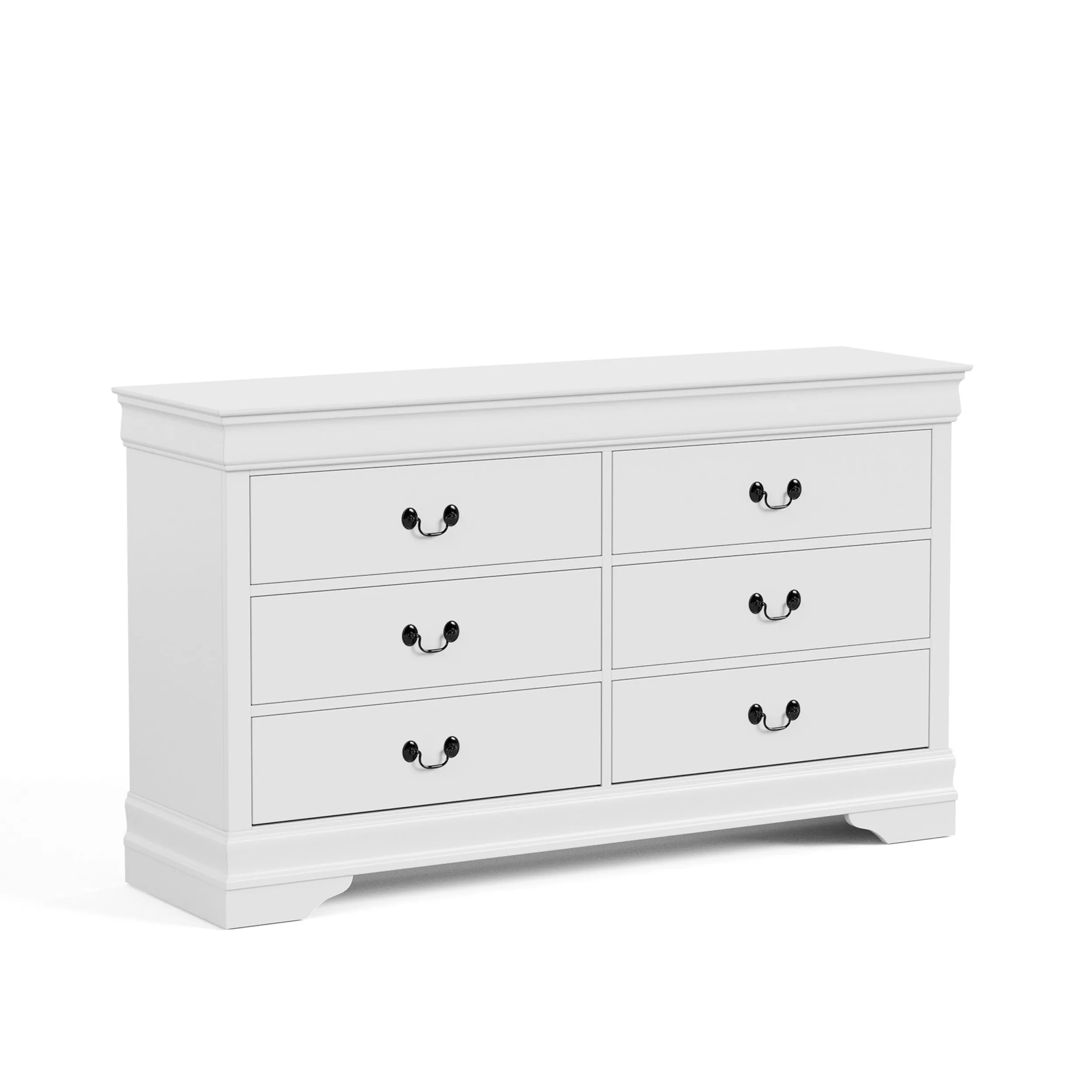 Devi Traditional Solid Wood 6-Drawer Dresser