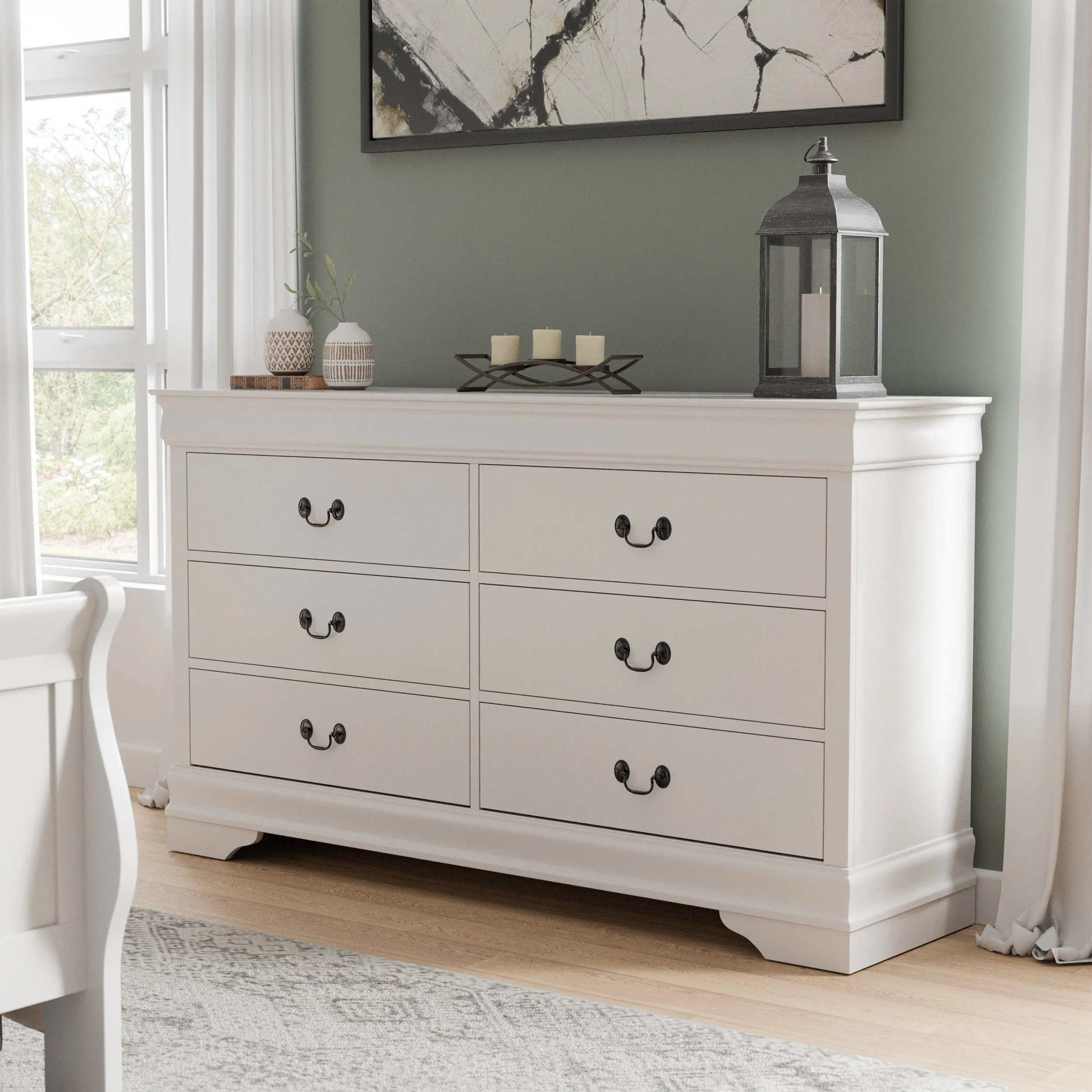 Devi Traditional Solid Wood 6-Drawer Dresser