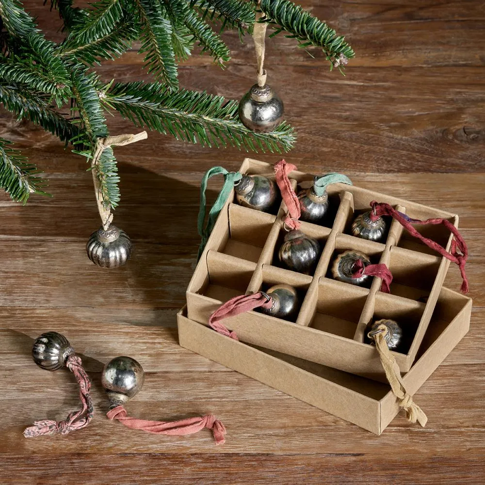 Dew Drop Baubles - Antique Gold - (Set of 12)