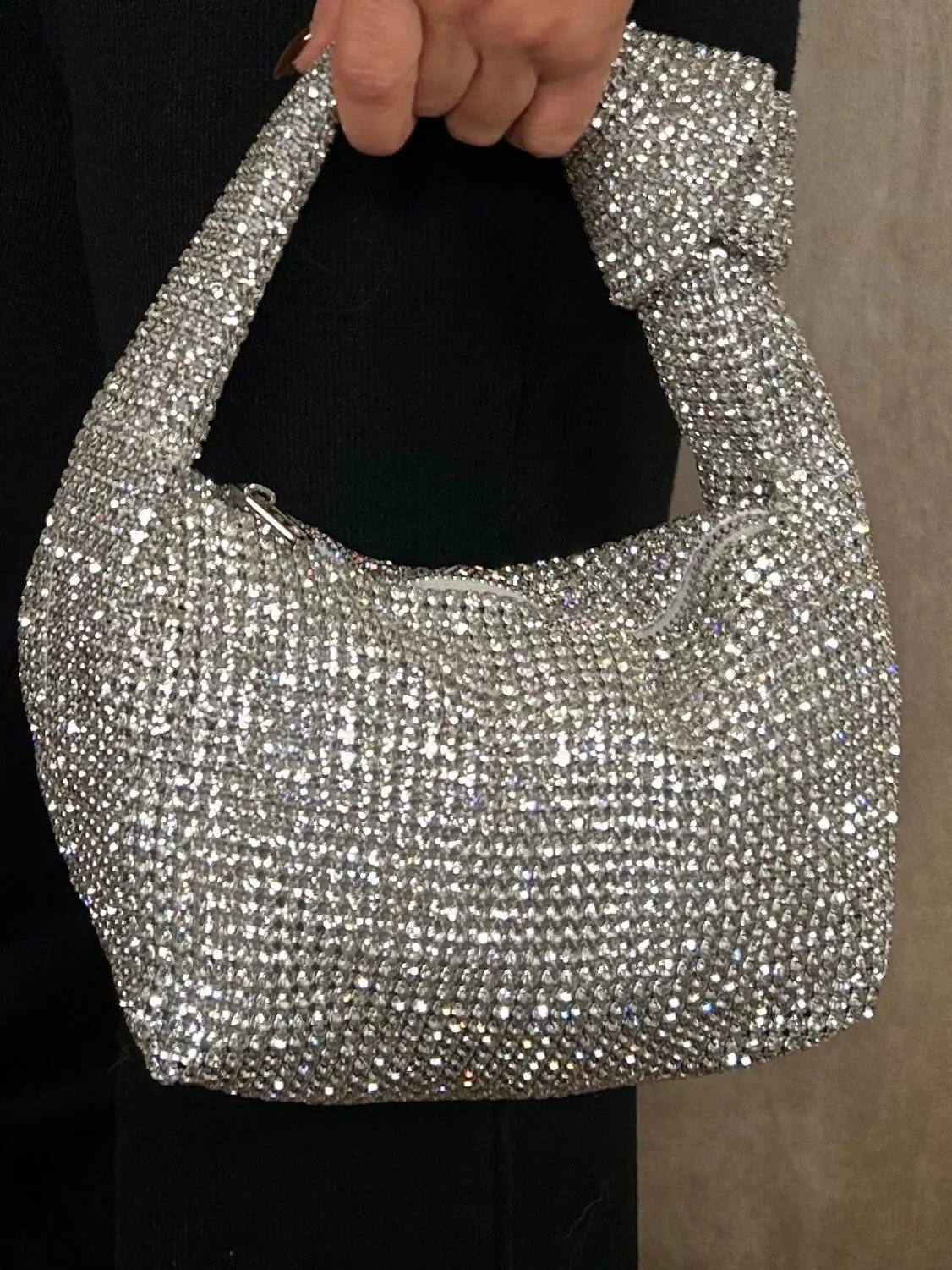 Diamante Side Knot Bag