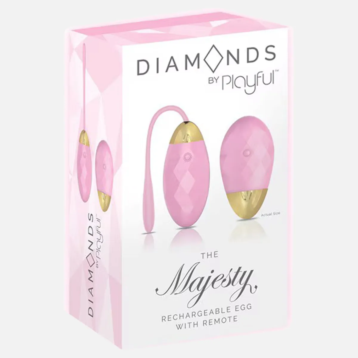 Diamonds The Majesty  Wearable Egg  Vibrator with Remote - Pink