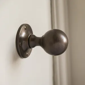 Distressed Antique Brass Round Door Knobs