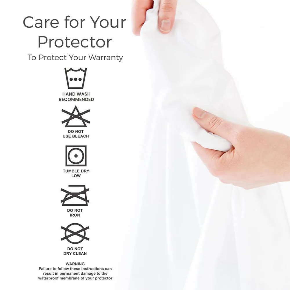 Dyed Terry Towel 100% Waterproof Fitted Mattress Protector In Grey Color