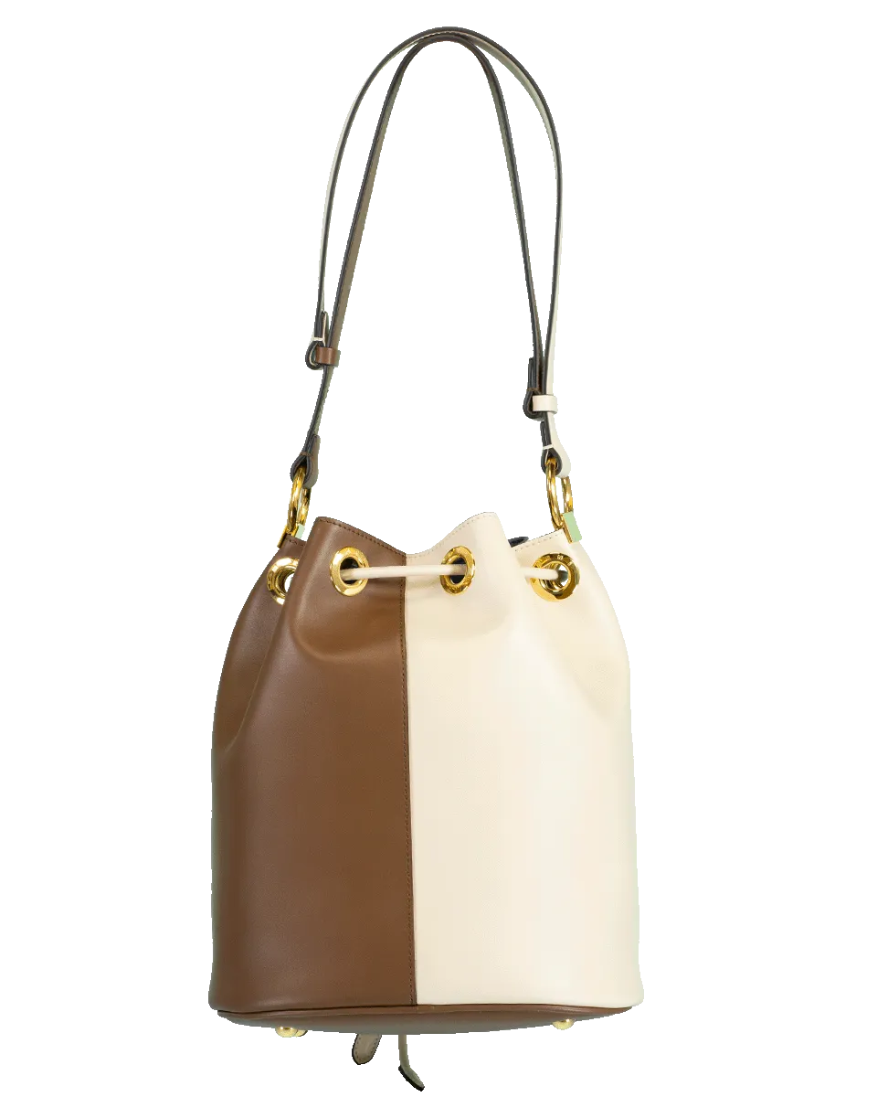 Earring Two-Tone Bucket bag