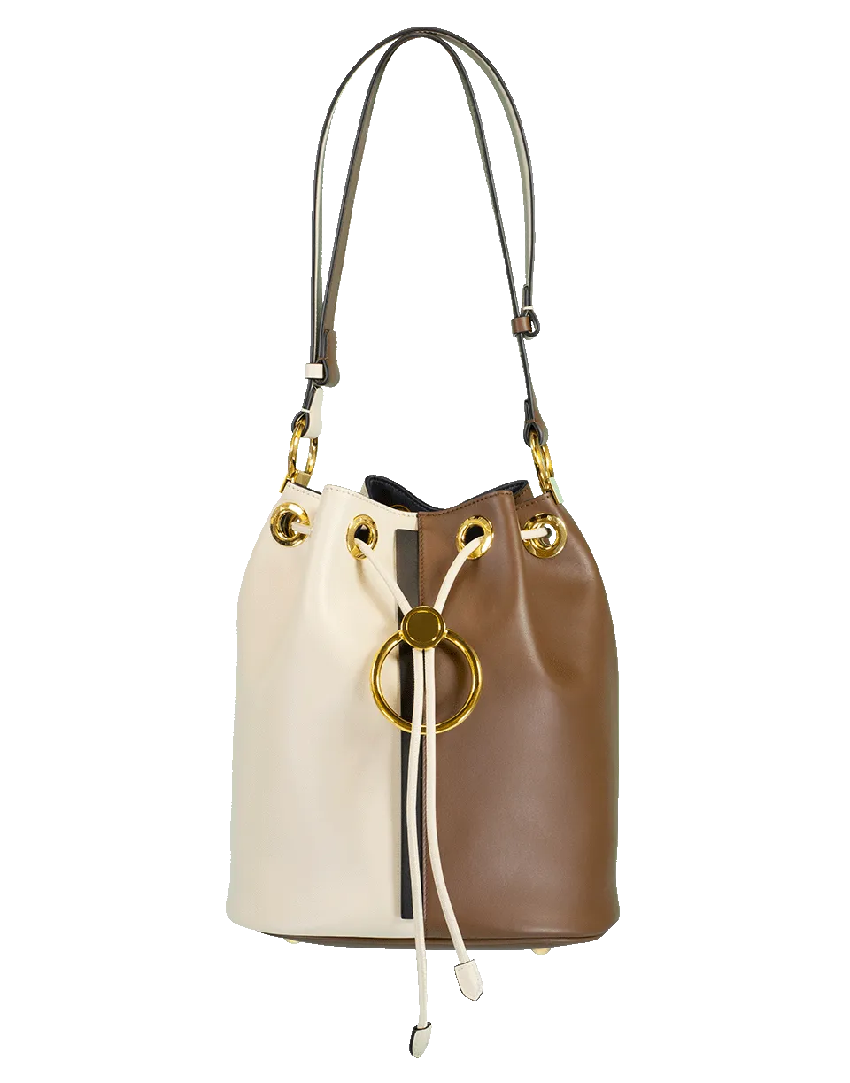 Earring Two-Tone Bucket bag