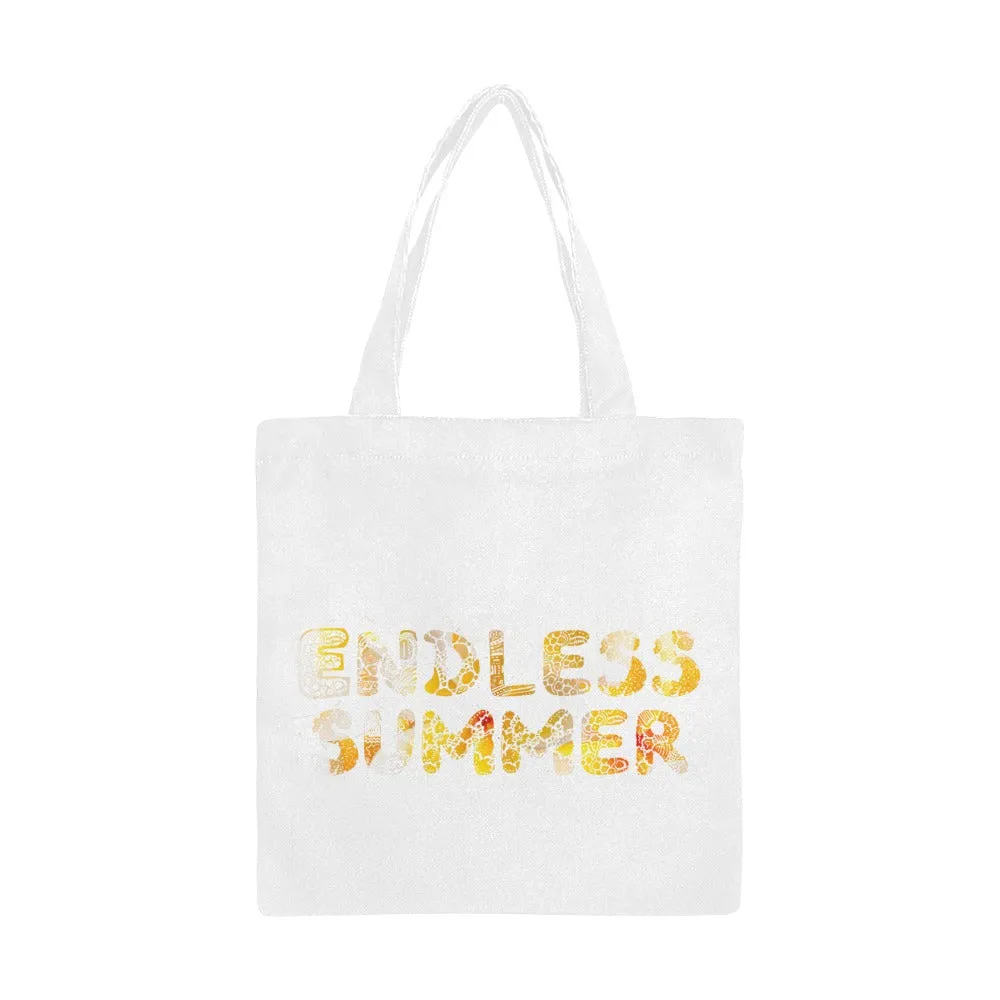 Endless Summer White Cotton Canvas Large Tote Bag (Made in Australia)