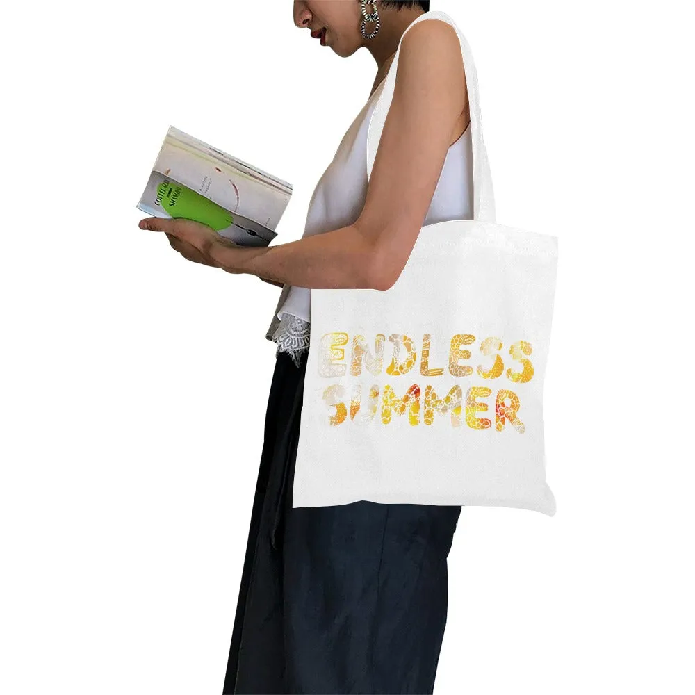 Endless Summer White Cotton Canvas Large Tote Bag (Made in Australia)