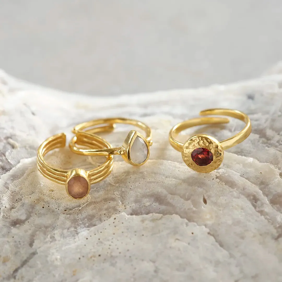 Enjoyment Moonstone Ring GP