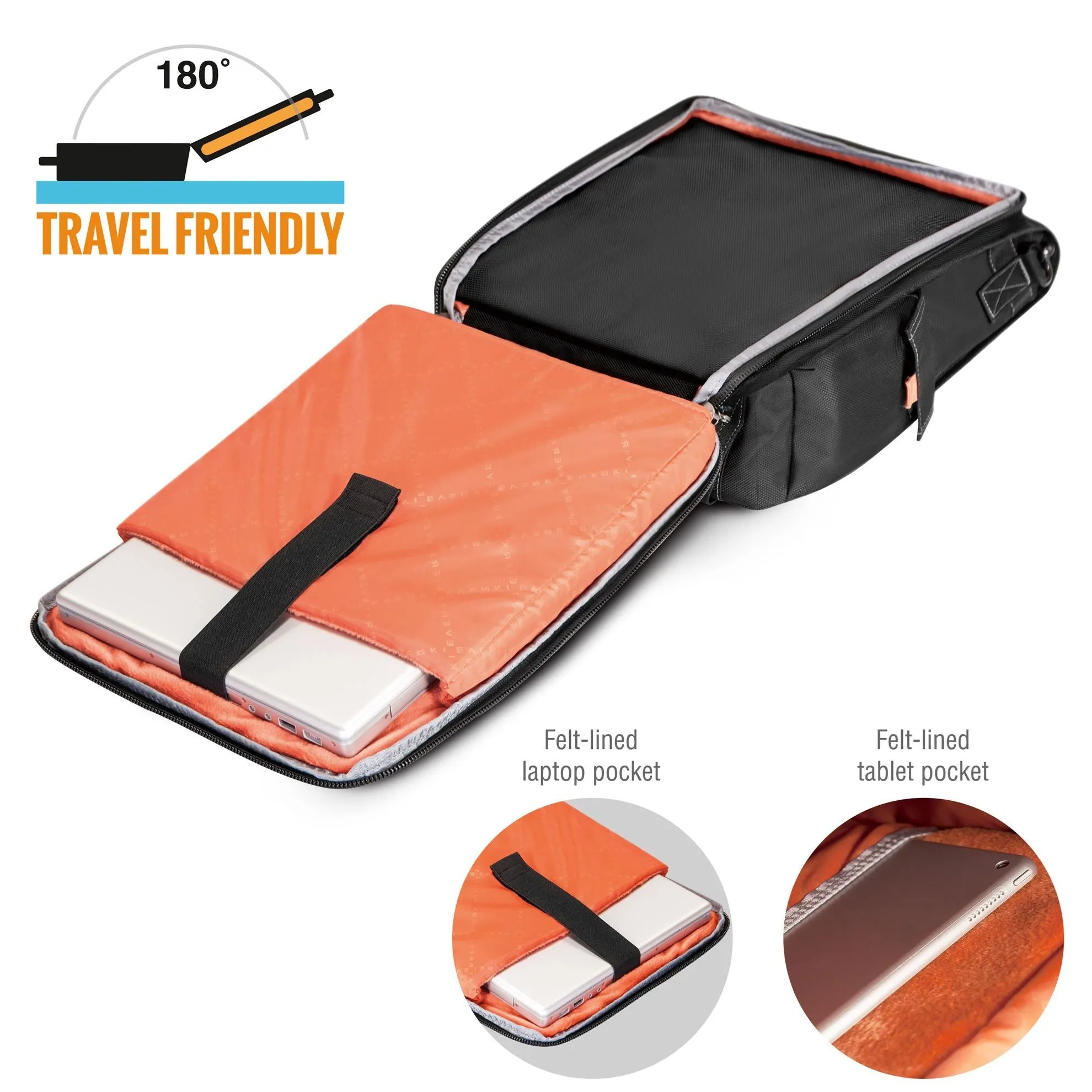 Everki Urbanite Messenger Bag 14.1'', Checkpoint Friendly, Felt-lined Tablet Pocket, Two-way Adjustable Shoulder Strap