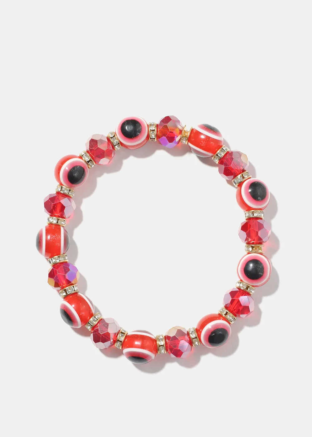 Evil Eye Vibrant Bead Bracelet