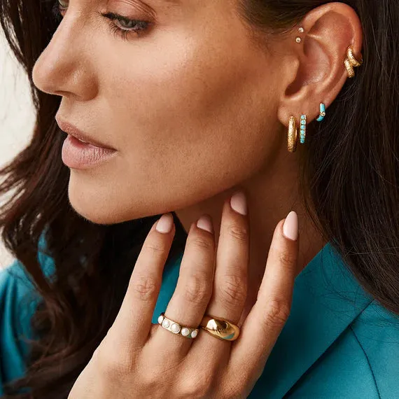 FAIRLEY Antique Gold Maxi Hoops
