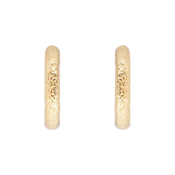 FAIRLEY Antique Gold Maxi Hoops