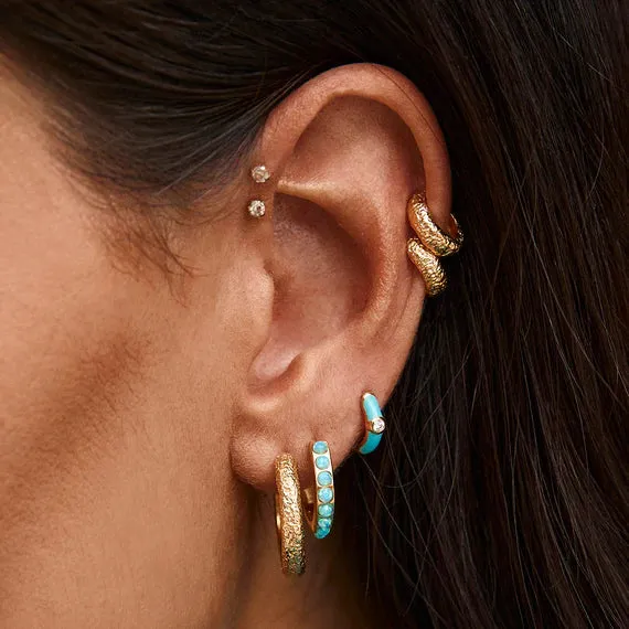 FAIRLEY Antique Gold Maxi Hoops